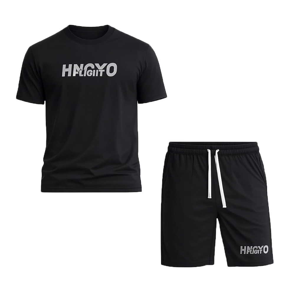 ست تیشرت و شلوارک مردانه طرح HNGYO FLIGHT 
