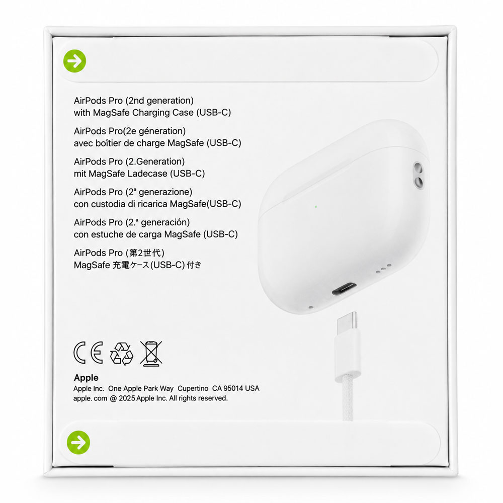هدفون بی‌سیم اپل مدل AirPods Pro (2nd generation) با کیس شارژ MagSafe (درگاه USB-C)