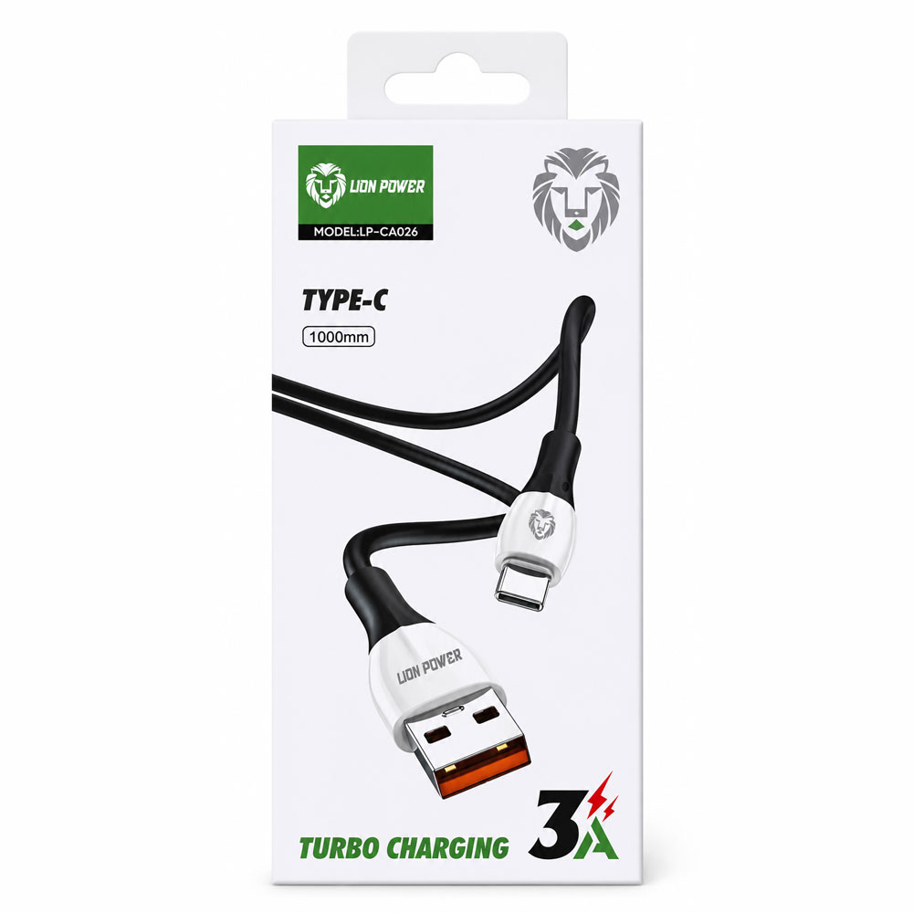 کابل شارژ تایپ سی (Type-C) لاین پاور مدل Lion Power LP-CA026
