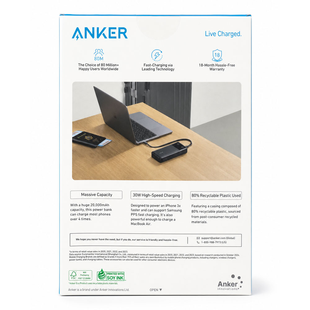 پاور مدل آنکر Anker Power Bank (20K, 30W) 