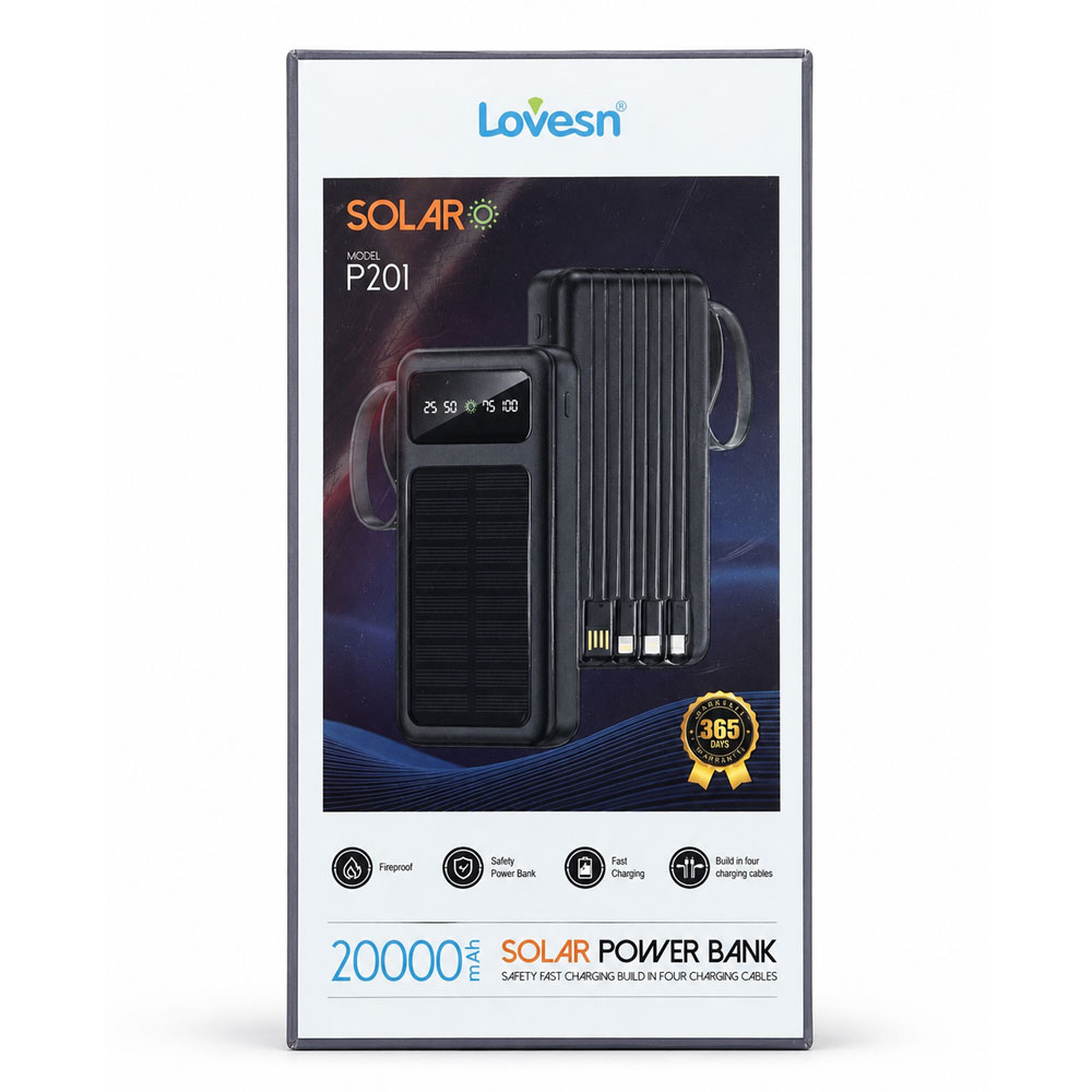 پاوربانک خورشیدی لاوسن Lovesn P201 20000mAh