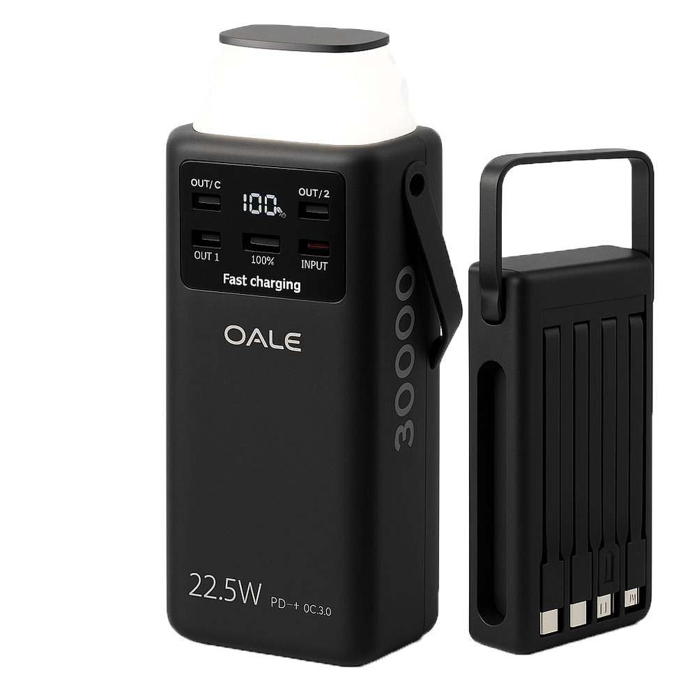 پاوربانک چراغ‌دار OALE iPower T30000 22.5W
